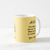Mug 111 Numéros d'ange Citron jaune Nom de l'affirmati (Devant droit)