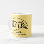 Mug 111 Numéros d'ange Citron jaune Nom de l'affirmati (Devant gauche)