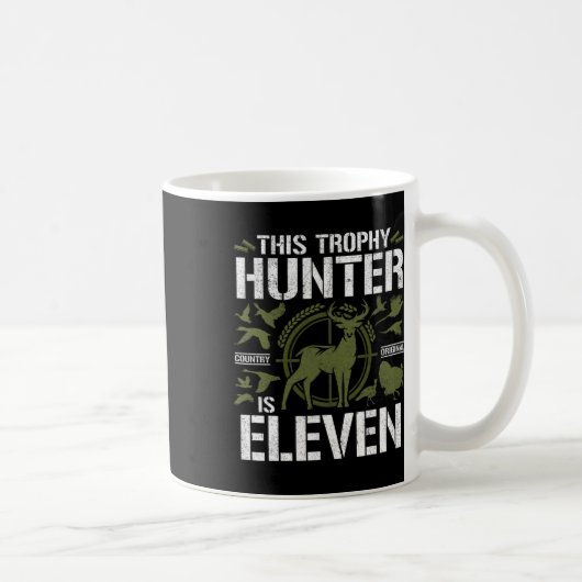 Mug 11 Ans Chasse Anniversaire Fête du Cerf Chasseur 1 (Droite)