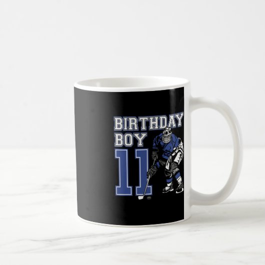 Mug 11 ans de hockey sur glace Thème Anniversaire 11e (Droite)