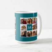 Mug 11 Grille de Collage avec Monogramme (Devant droit)