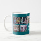 Mug 11 Grille de Collage de Photos avec Monogramme (Gauche)