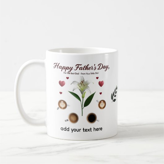 Mug 11 oz Boug classique personnalisé pour papa (Gauche)