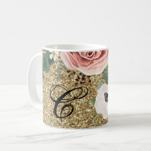 Mug  11 Oz. Bouge de café Jardin géométrique Rose Gold