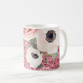 Mug 11 Oz. Parties scintillant de Rose géométrique du (Devant droit)