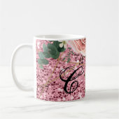 Mug 11 Oz. Parties scintillant de Rose géométrique du (Gauche)