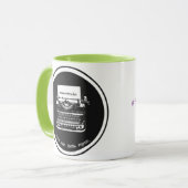 Mug 11 oz vert/pourpre (Devant gauche)