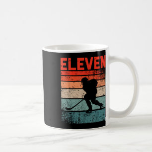 Mug 11e Anniversaire Rétro Hockey sur glace 11 ans Gar