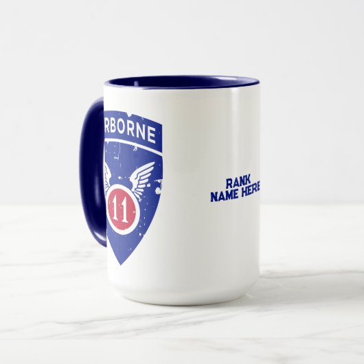 Mug 11e division aéroportée "Arctic Angels" Custom Blu (Devant gauche)