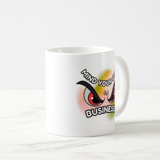 Mug 11oz : Faites attention à vous (blanc) (Devant droit)