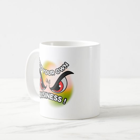 Mug 11oz : Faites attention à vous (blanc) (Devant gauche)