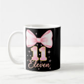 Mug 11th Birthday Girl Coquette Bow Its My Eleven Birt (Gauche)