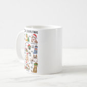 Mug 12 Cats Of Christmas Funny Xmas Cat Lover Holiday  (Devant gauche)