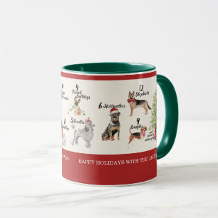 Mug 12 chiens des andouillers d'écharpes de casquette
