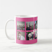 Mug 12 Collage photo avec Arrière - plan rose (Gauche)
