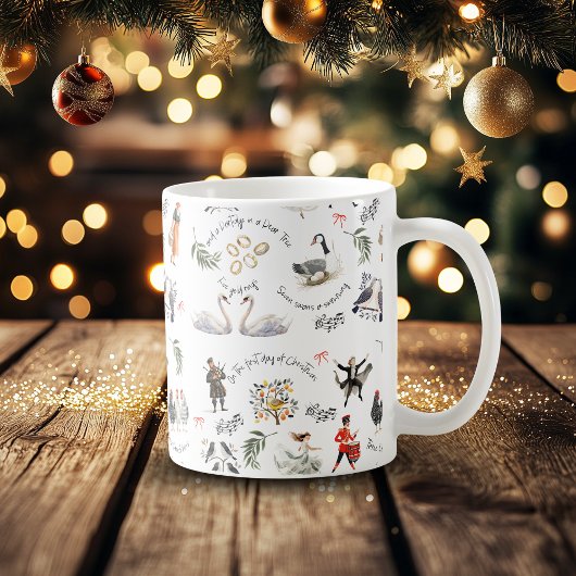 Mug 12 Days of Christmas Vintage