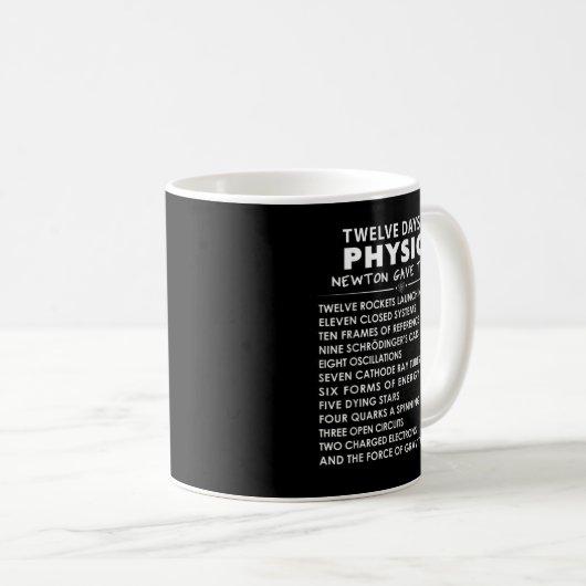 Mug 12 Days of Physics (Devant droit)