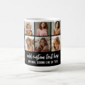 Mug 12 Grille de collage photo - 2 Zones de texte - no (Centre)