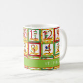 Mug 12 Jours de Monogramme de Noël (Devant droit)