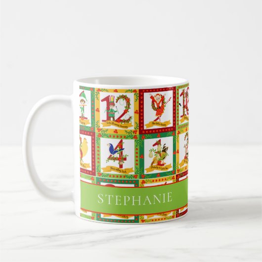 Mug 12 Jours de Monogramme de Noël (Gauche)