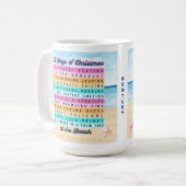 Mug 12 Jours de Noël à la plage Tropical (Devant gauche)