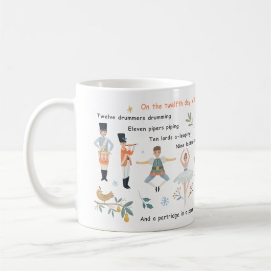 Mug 12 Jours de Noël Vacances Classique (Gauche)