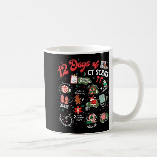 Mug 12 Jours De Scans Ct Noël Ct Tech Cat Scan (Droite)