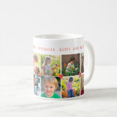 Mug 12 photo collage LOVE pour BEST MOM coeurs rouges (Devant droit)