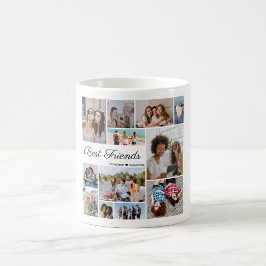 Mug 12 Photo Collage Meilleurs Amis Pour Toujours (Centre)