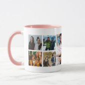 Mug 12 Photo Collage Soeurs roses (Gauche)