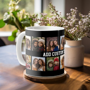 Mug 12 Photo Instagram Collage avec Arrière - plan no