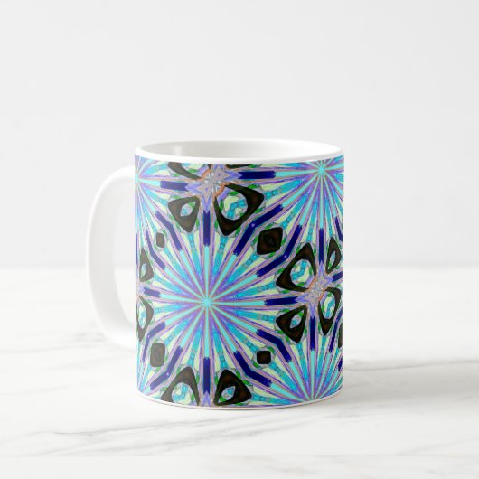 Mug 12 points étoile bleue muscade (Devant gauche)