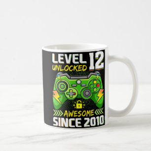 Mug 12e anniversaire cadeau niveau 12 déverrouillé inc