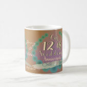 Mug 12e anniversaire Mariage de soie et de confiture d (Devant droit)