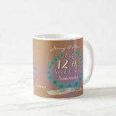 Mug 12e anniversaire Mariage Soie & Jade (Devant droit)
