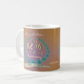 Mug 12e anniversaire Mariage Soie & Jade (Devant gauche)