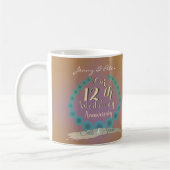 Mug 12e anniversaire Mariage Soie & Jade (Gauche)