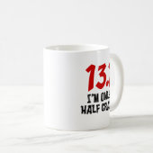 Mug 13,1 Demi de marathon seulement à moitié fou (Devant droit)