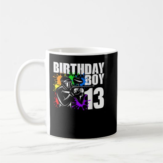 Mug 13 ans Paintball Anniversaire Jouets 13e Gif (Gauche)