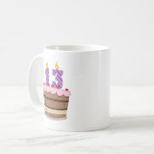 Mug 13 ans sur le gâteau d'anniversaire (Devant gauche)