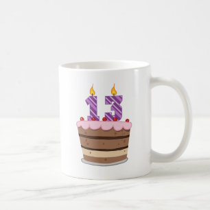 Mug 13 ans sur le gâteau d'anniversaire