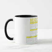 Mug 13 month real fixed calendar (Gauche)