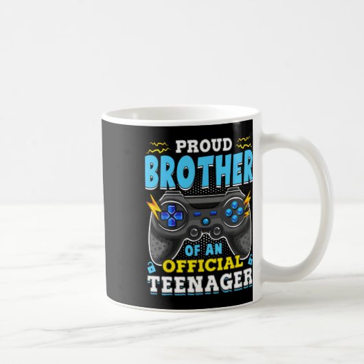 Mug 13e anniversaire Fière Frère Officiel Adolescent V (Droite)