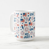 Mug 14 juillet 🇫🇷 | Feux d'artifice, Étoiles & Améri (Devant gauche)