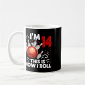 Mug 14e anniversaire Boy Bowling C'est comment je roul (Gauche)