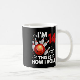 Mug 14e anniversaire Boy Bowling C'est comment je roul