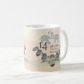 Mug 14e anniversaire des Opals & Eléphants Mariages (Devant droit)