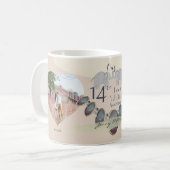 Mug 14e anniversaire du Mariage ivoire (Devant gauche)