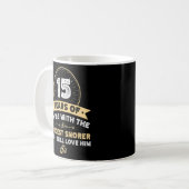 Mug 15 ans anniversaire mariage le plus bruyant snorer (Devant gauche)