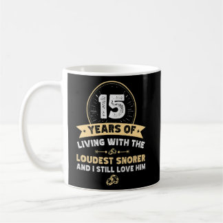 Mug 15 ans anniversaire mariage le plus bruyant snorer